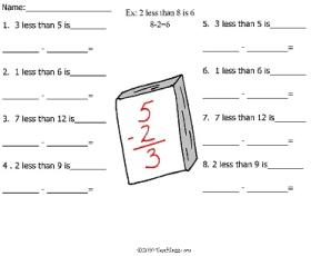 Math Worksheet-Subtraction