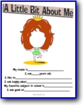 Social Studies-All About Me Worksheets