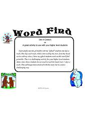 Reading Comprehension/Advanced Readers Worksheet