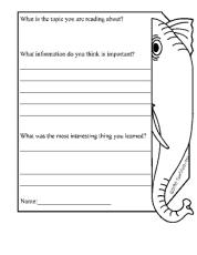 Reading Comprehension Worksheet/Book Report