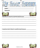 Reading-Book Reviews-Book Review Worsheet