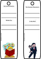 Reading Comprehension-Character Book Mark