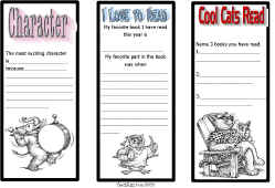 Reading Comprehension-Character Book Mark