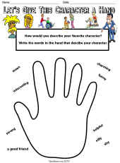 Reading Comprehension-Character Worksheet