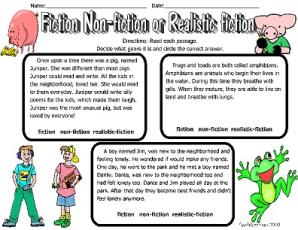 Reading Comprehension/Genre Worksheet