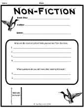 Reading Comprehension/Genre Worksheet