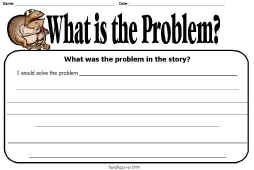 Reading Comprehension-Problem Is Worksheet