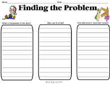 Reading Comprehension-Problem Is Worksheet