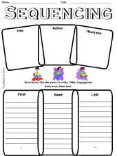 Reading Comprehension-Sequencing Worksheet