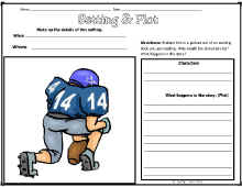 Reading Comprehension-Setting Worksheet