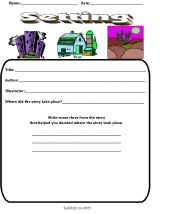 Reading Comprehension-Setting Worksheet