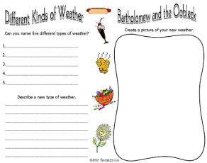 Science-Weather Worsheets/Oobleck