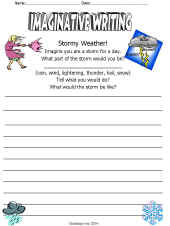 Science-Weather Worsheets/Imaginative Writing