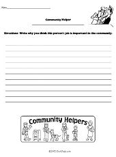 Community Helper Worksheet