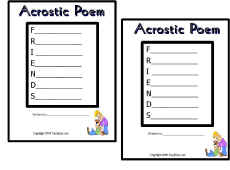 Themes/Friendships-Acrostic Poem 2