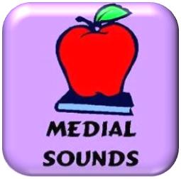 Phonics|Medial Sounds Button