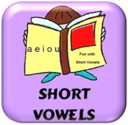 Phonics|Short Vowels Button
